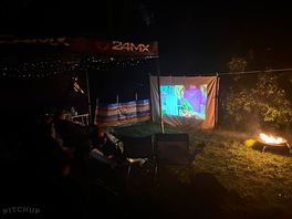Little movie night for all the kids on site