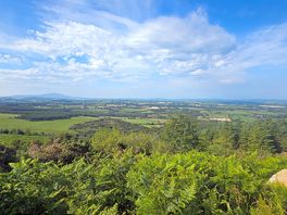 View 5-10 min walk uphill from the campsite