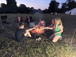 Cosy evening round the campfire