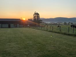 Sunrise outside the yurt