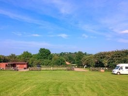 Clear skies over the field