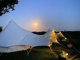 At night