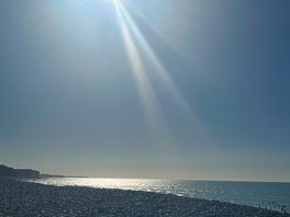 Evening looking fown the beach