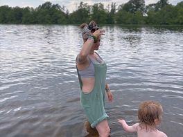 Wild swimming in hanmer mere just round the corner