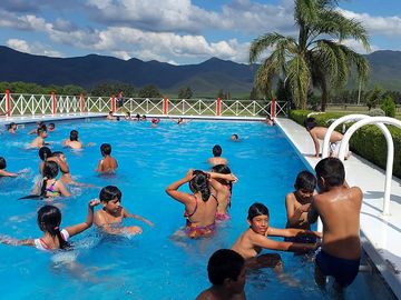 Swimming pool with mountain view