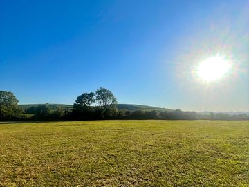 The camping field with rural views