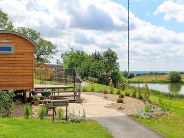 View of the Shepherd huts at the Hideaway, 8 huts have their own private wood fired hot tubs (added by manager 29 Nov 2022)
