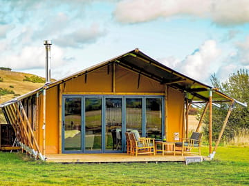 Skylark - bifold doors keep the tent warm & light (added by manager 22 Apr 2022)