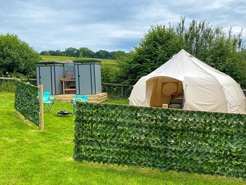 Semi private zone exclusively for hedgerow hideout.