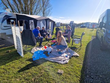 Hardstanding and grass pitch