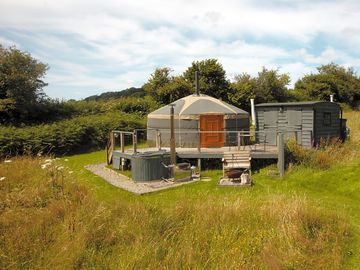 Exterior meadow yurt