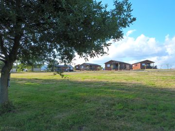 Lots of space around the lodges