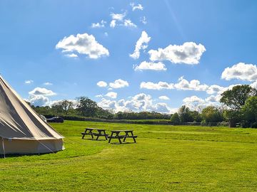 Our picnic and play, with comfy chairs, books, games and local information
