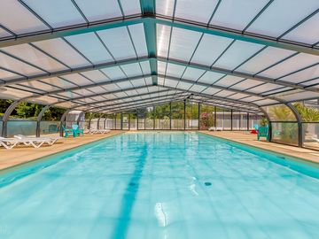 Covered and heated pool