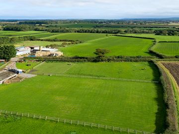 Aerial view of the campsite