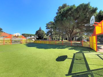 Football and basketball court