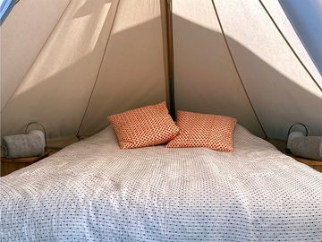 Inside the tent