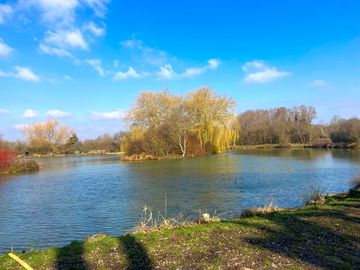 The site's fishing lake