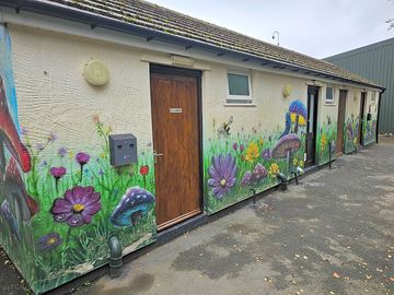 Entrance to shower and toilet