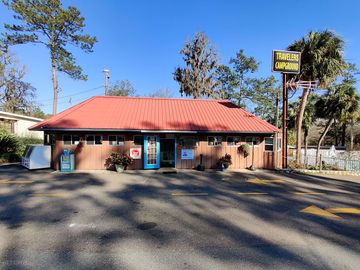 Camp store for snacks, drinks, ice and rv accessories