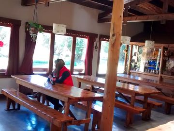 The dining room early in the morning