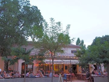 Outdoor seating at the restaurant