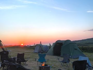 Camping sunset