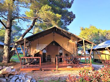 Safari glamping tent