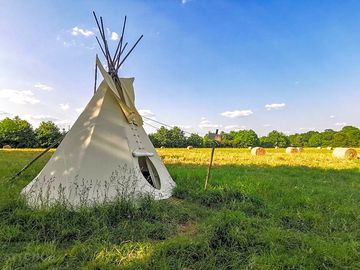 Exterior of a two-person tipi