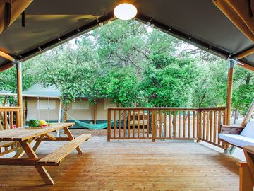 A view from the tent interior