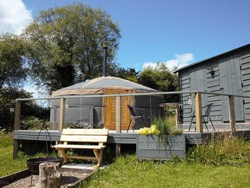 Exterior woodland yurt