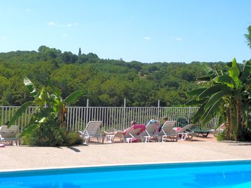 Sunny day by the pool