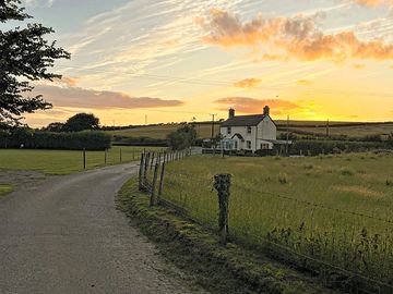 Sunset over the farm