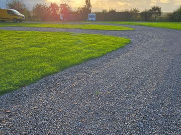 Pitches at sunset