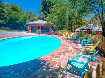 Outdoor pool and sun deck