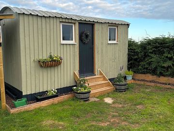 Outside the hut