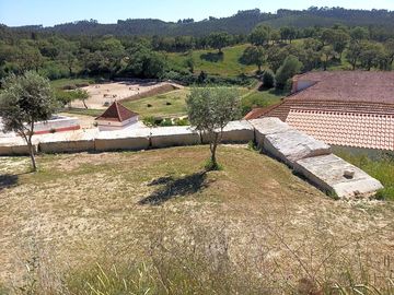 Earth pitch with a view over the equestrian farm