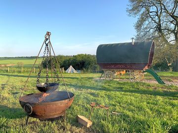 Firepit on the grass