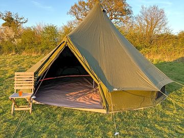 Bell tent before furnishing