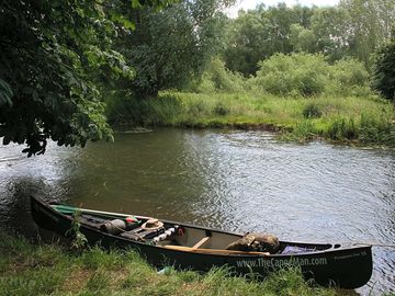 Arrive by canoe