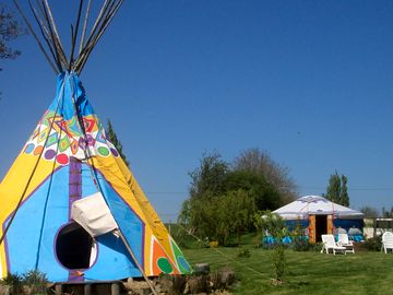 Colourful American Indian tipi