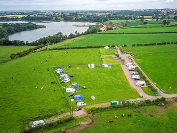 Around the site drone shot