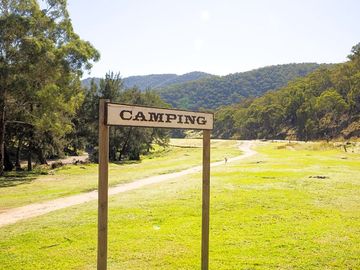 Camping signpost