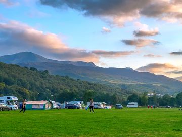 View of the site at sunset