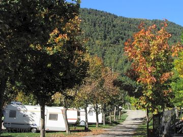 Pitches overlooking the mountains