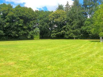 Flat pitches with sunny and shaded areas