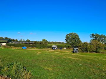 View across the field to the enclosure camping area