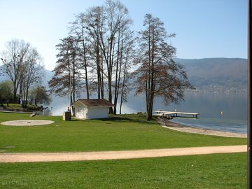 Views over the water from the site