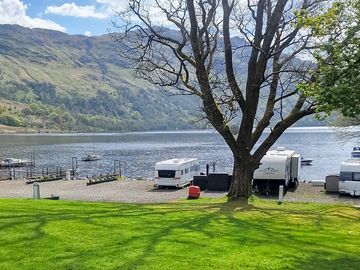 Loch view from the tourer pitches