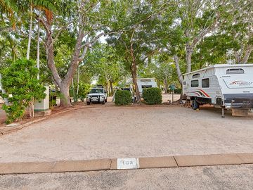 Shady caravan bays